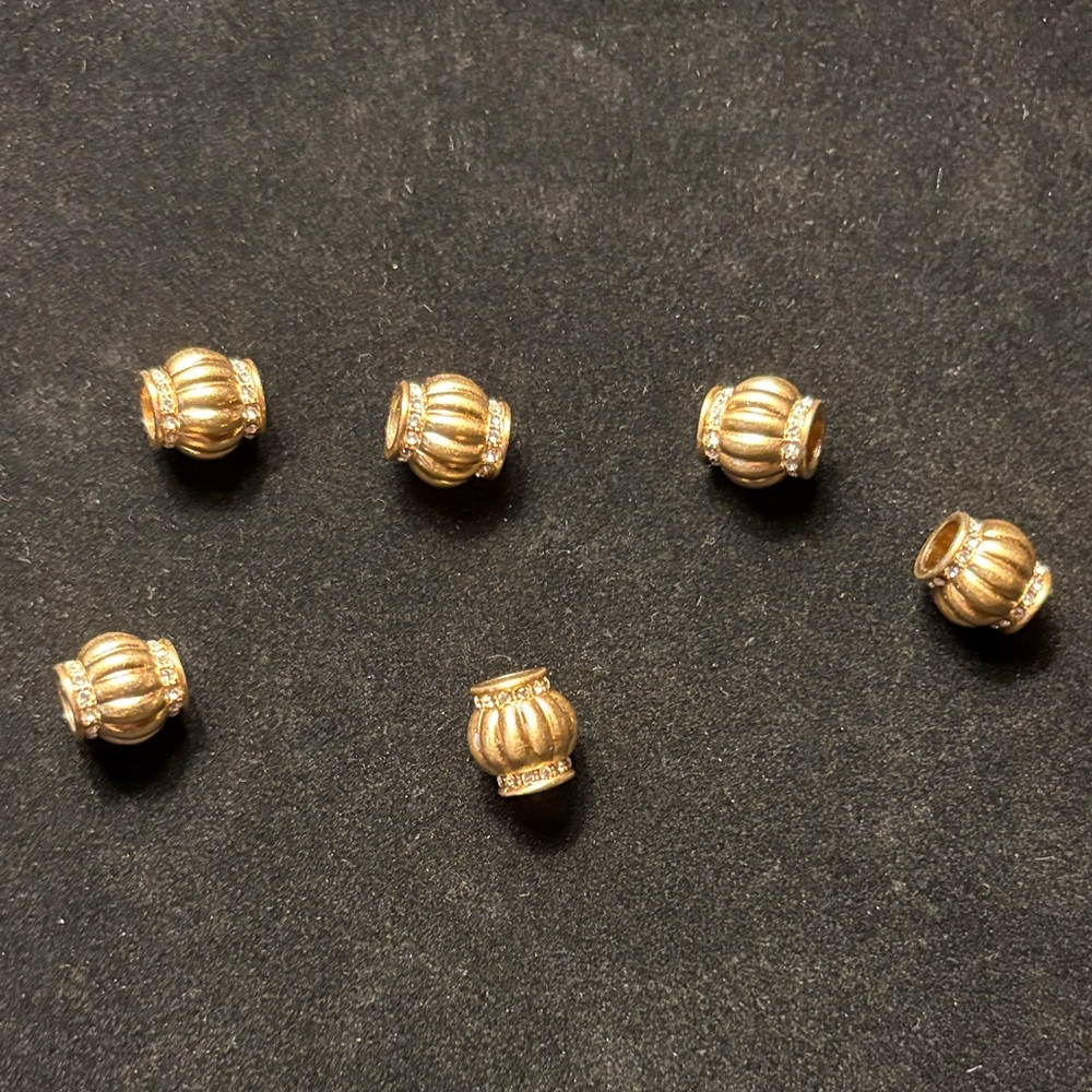 Gold Bead Charm - 6 available